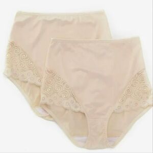 Bali XL Cream Lace Detailed Panties Shorts For Woman's